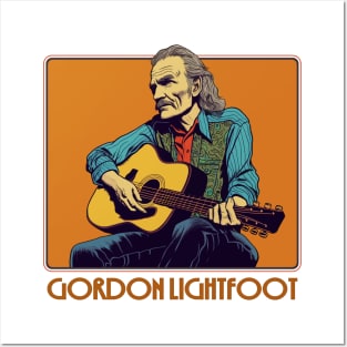 Gordon Lightfoot / Retro Style Fan Design Posters and Art